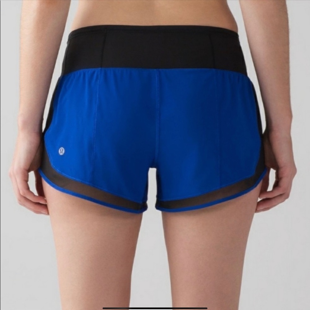 Lululemon Mind over Miles Shorts Blue/Black Size 2